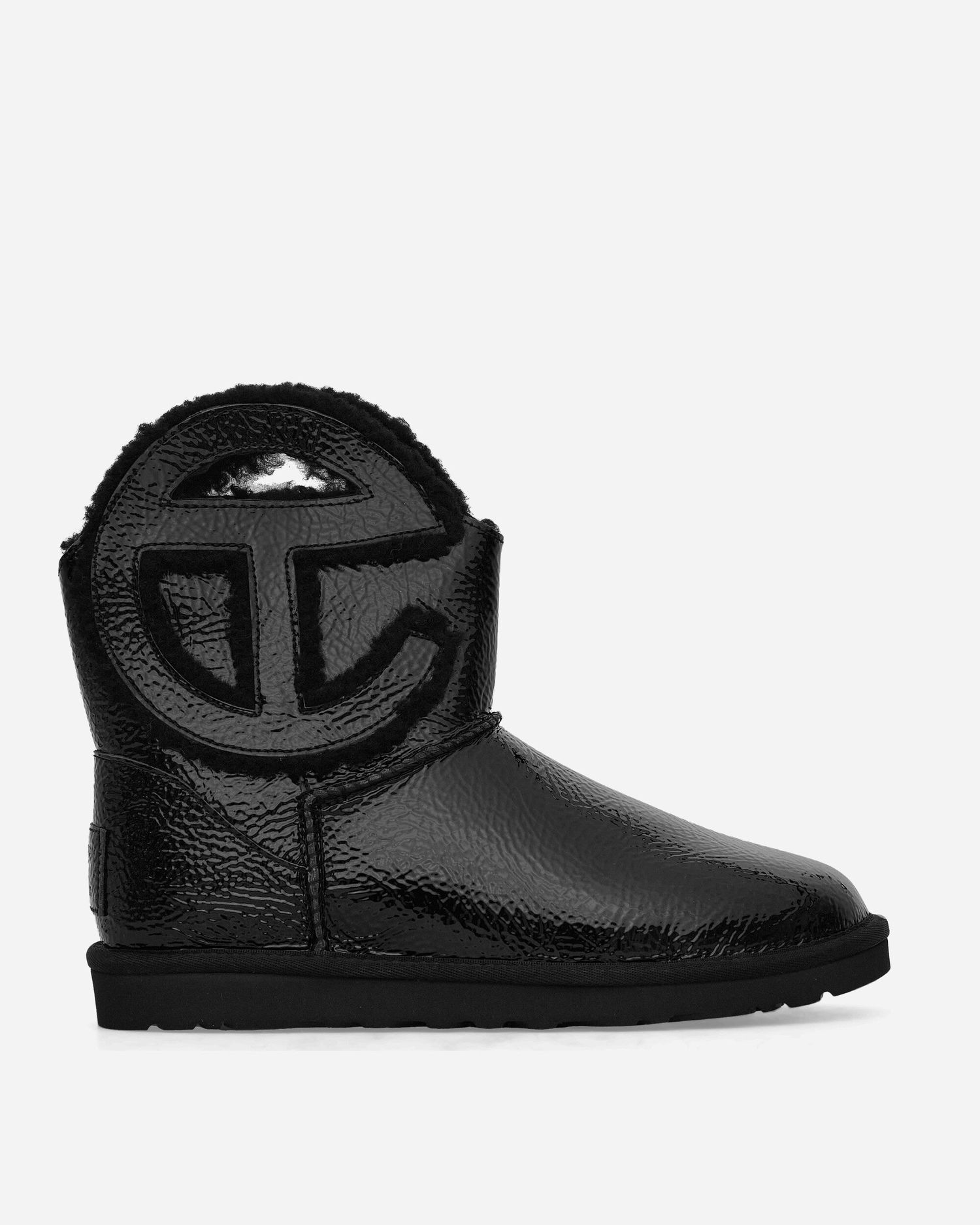 Кецове и обувки UGG Telfar Logo Mini Crinkle Leather Boots Black Черно | 1155790 BLK, 0