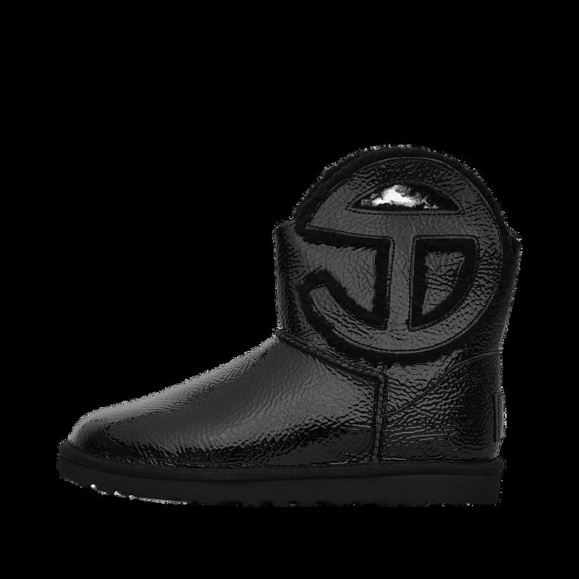 Кецове и обувки UGG Telfar Logo Mini Crinkle Leather Boots Black Черно | 1155790 BLK