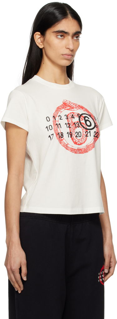 Съкратен топ Maison Margiela MM6 Maison Margiela Lunar New Year Capsule T-Shirt Бяло | S62GD0196 S24312, 1