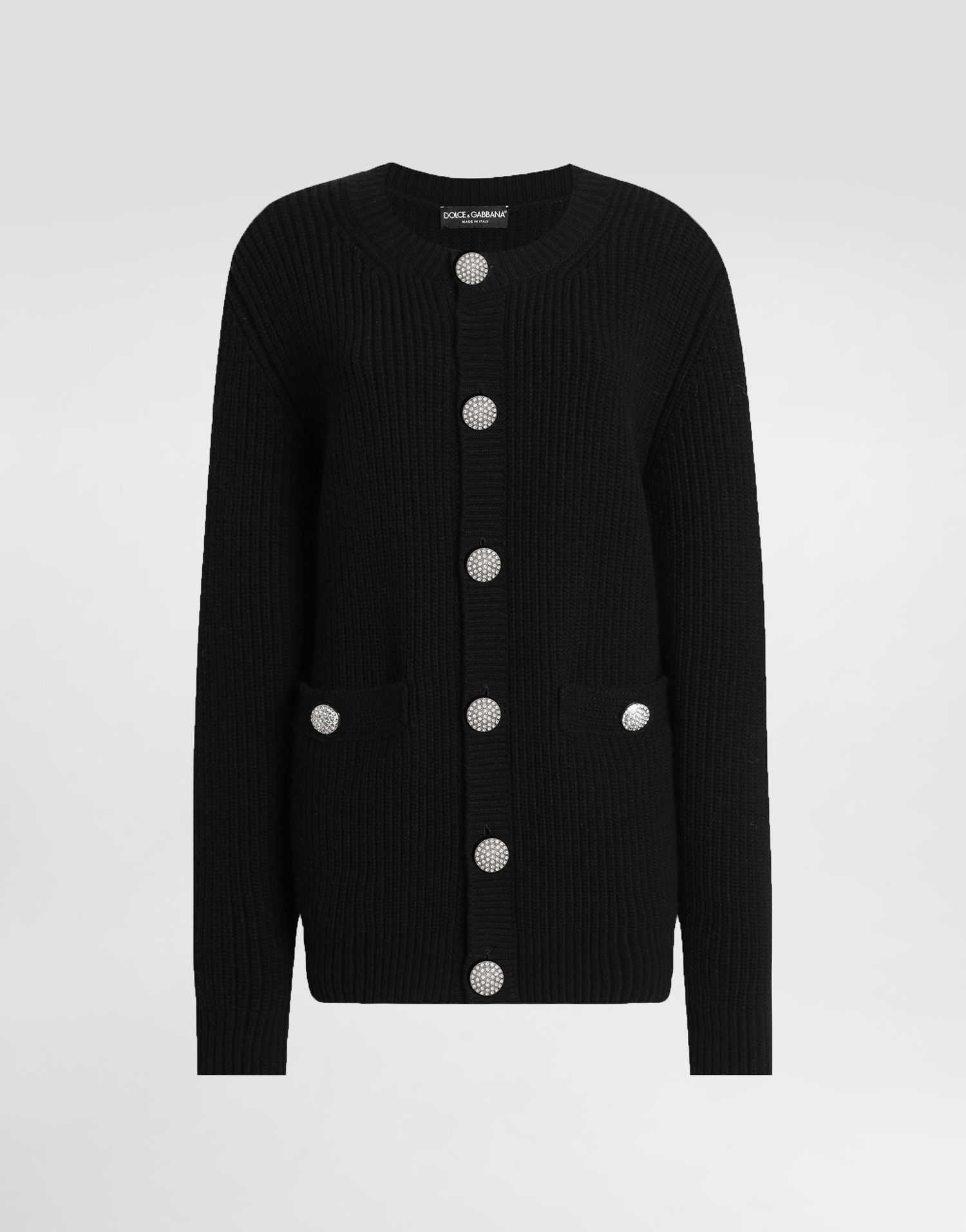 Пуловер Dolce & Gabbana Dolce & Gabbana Virgin Wool Cardigan with Crystal Embellishments Черно | FXVCDZJDVF0N0000, 0