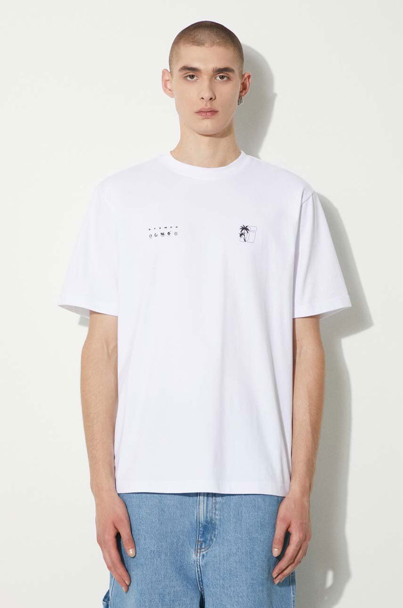 Тениска Stampd Relaxed Printed T-Shirt Бяло | SLA.M3331TE.WHT