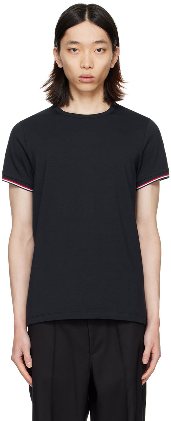 Тениска Moncler Striped T-Shirt Тъмно синьо | J10918C7160087296, 0