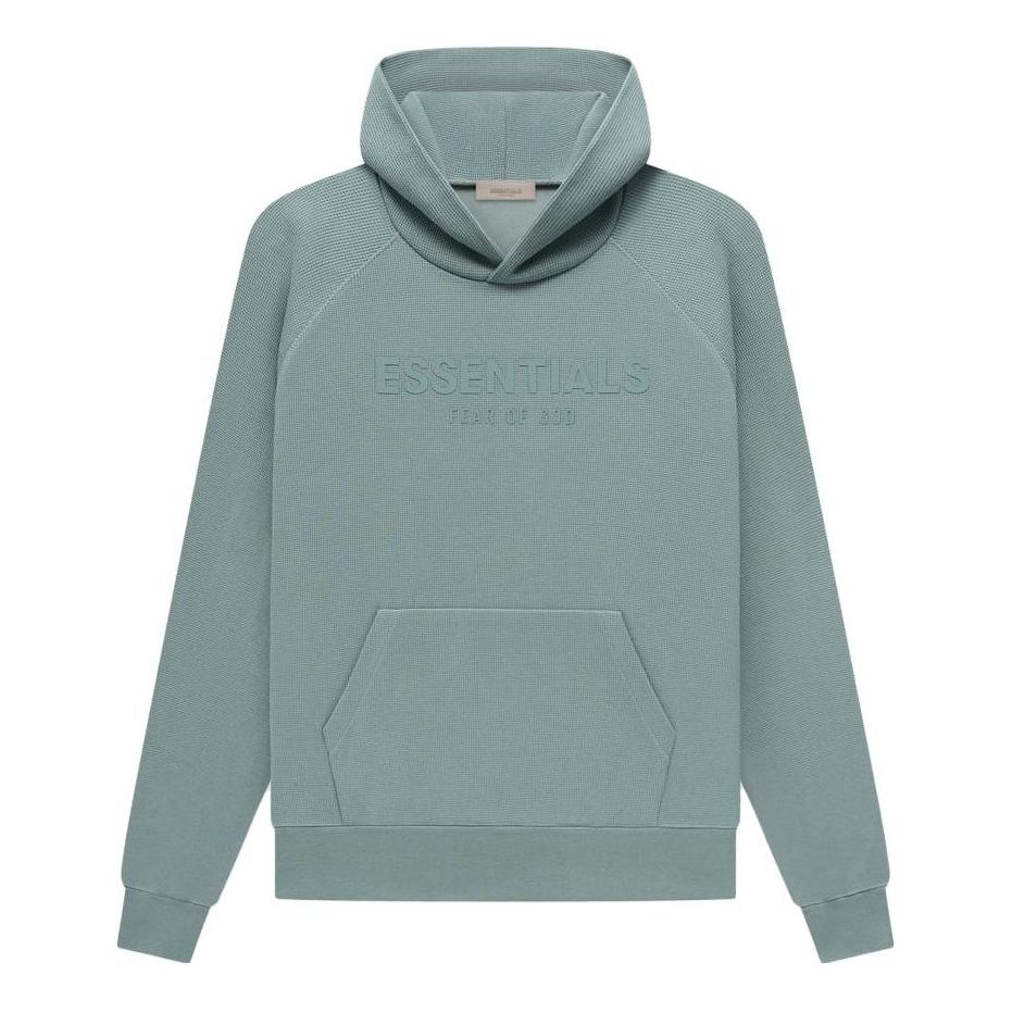 Суитчър Fear of God Essentials Waffle Raglan Hoodie Зелено | FOG-SS23-034, 0