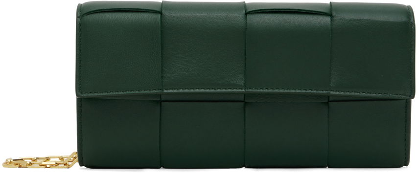 Дамска чанта Bottega Veneta Intreccio Cassette Chain Bag Зелено | 730539 VCQC4, 0