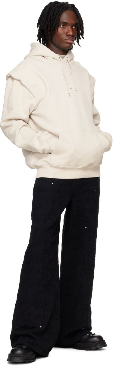 Суитчър HELIOT EMIL Outline Logo Hoodie by HELIOT EMIL Бежово | PRESS25_M_08_053_ST18_CO, 3