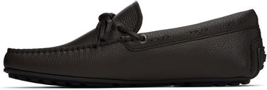 Кецове и обувки BOSS BOSS Grained Leather Driver Sole Loafers Кафяво | 50536247, 2