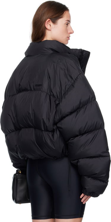 Пухо яке VETEMENTS Vetements Double Logo Boxy Down Jacket Черно | UH76PU220BB, 2