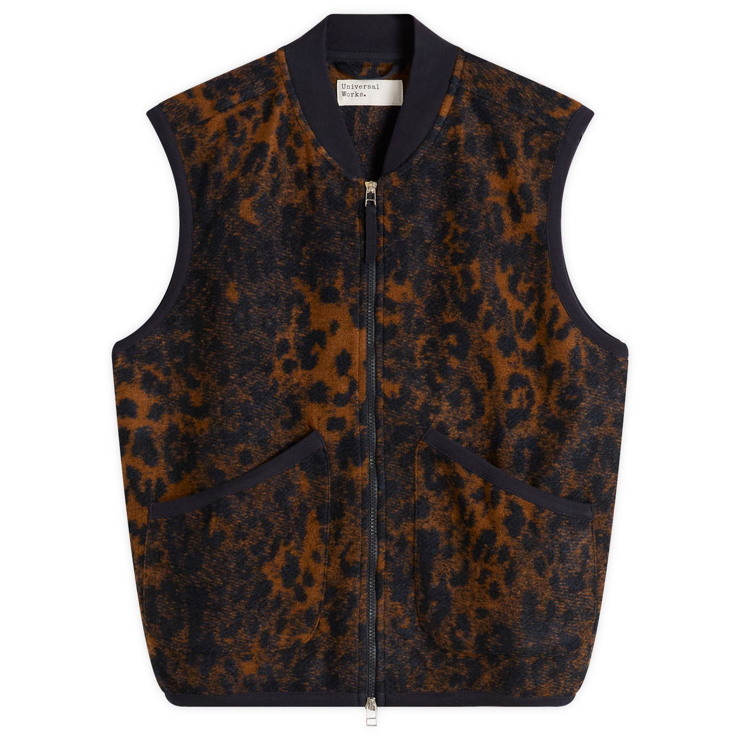 Жилетка Universal Works Universal Works Zip Waistcoat, Size Small Кафяво | 33723-DNB, 1