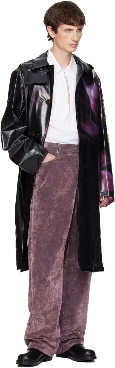Дъждобран Dries Van Noten Dries Van Noten Loose Fit Mac Raincoat with Purple Abstract Print Многоцветен | 252-020251-2095, 3