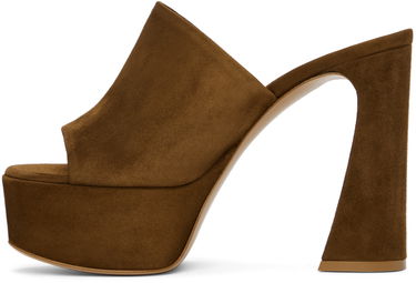 Кецове и обувки Gianvito Rossi Suede Platform Mules Кафяво | G16990.70RIC.CAM, 2