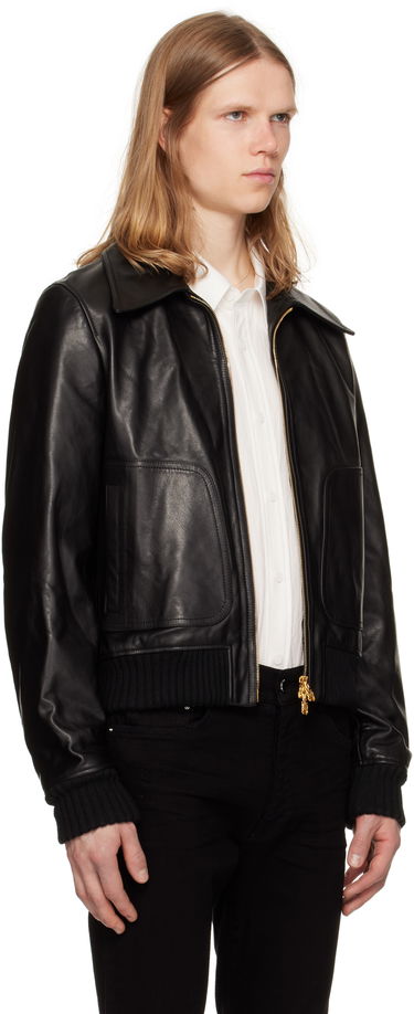 Яке бомбър AMIRI AMIRI Zip Leather Jacket Черно | AMLTJT1028, 1