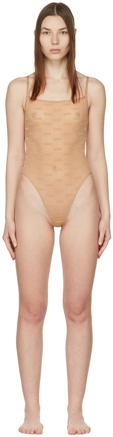 боди SKIMS SKIMS After Hours Bodysuit Бежово | BS-SCN-1317, 0