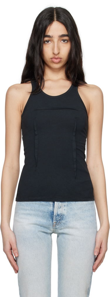 Потник Maison Margiela MM6 Maison Margiela Heavy Cotton Jersey Tank Top Черно | S62NL0051 M20108, 0