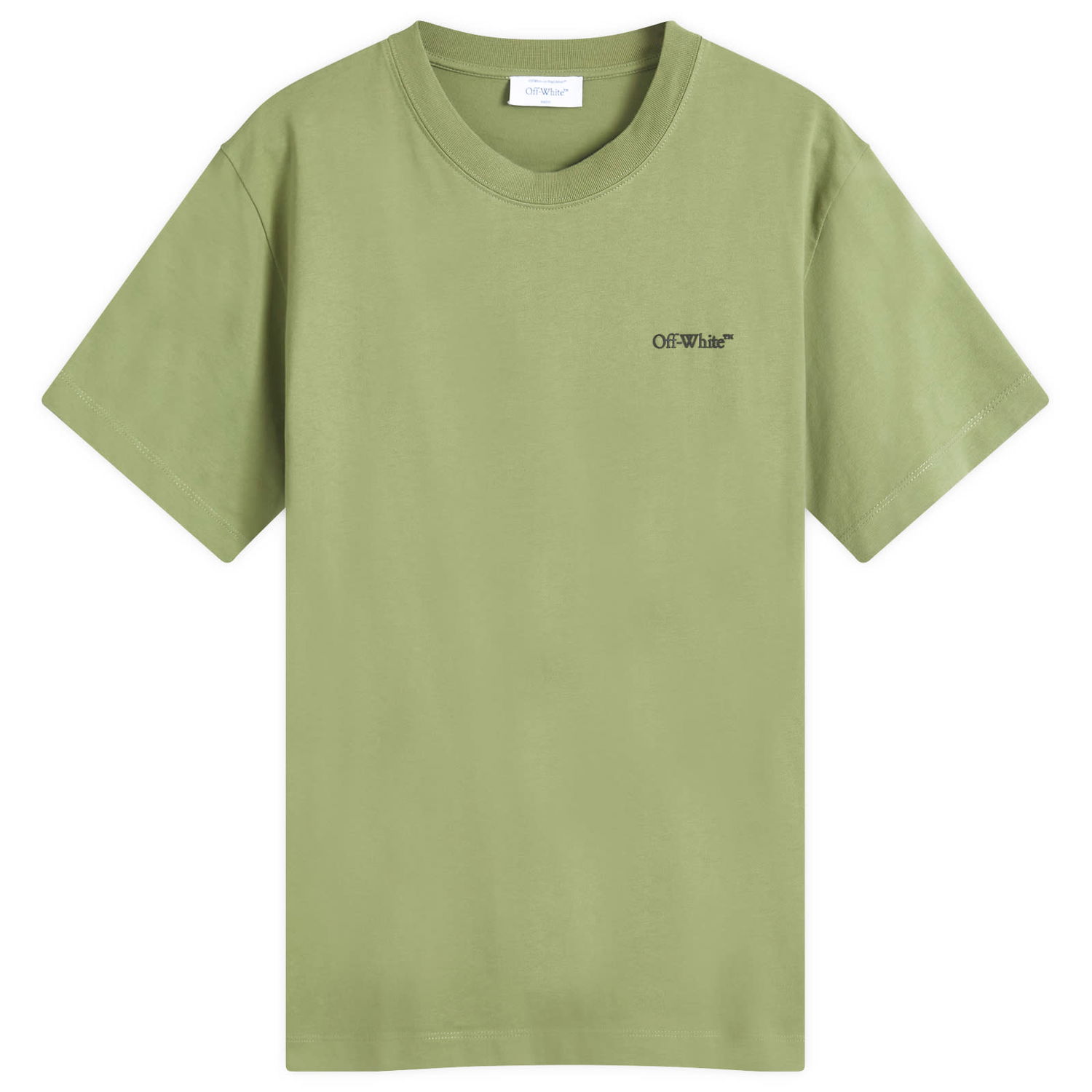 Тениска Off-White Windy Arrow Slim T-Shirt Зелено | OMAA027F24JER0045810, 0