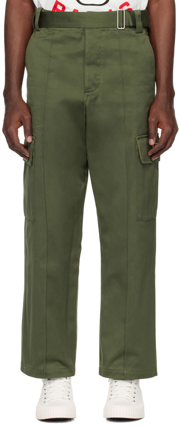 Карго панталони KENZO Green Belted Cargo Pants Зелено | FE58PA3759GF