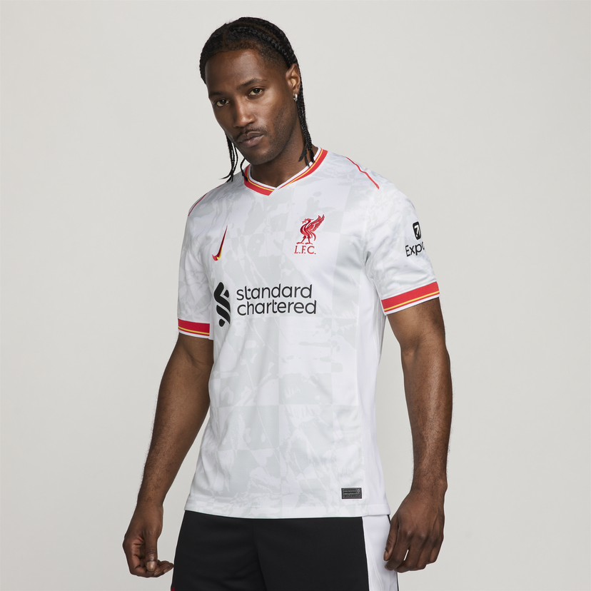 Фланелка Nike Dri-FIT Liverpool FC Stadium 2024/25 Replica Бяло | FQ2030-101