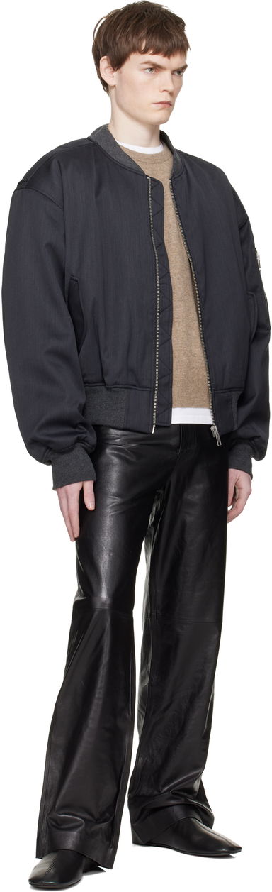 Cropped Broad Suiting Bomber Jacket, 3