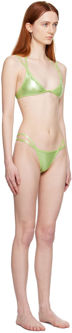 Бански The Attico Attico Double Strap Bikini Зелено | 233WBB62 PA32, 1