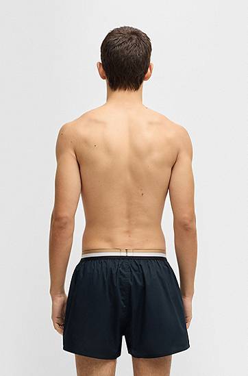 Боксерки BOSS BOSS Two-Pack of Pyjama Shorts with Logo Waistbands Тъмно синьо | 50535792, 1