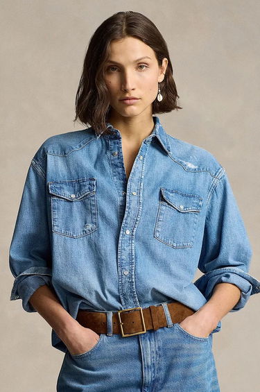 Риза Polo by Ralph Lauren Relaxed Fit Denim Shirt Синьо | 211940722, 0