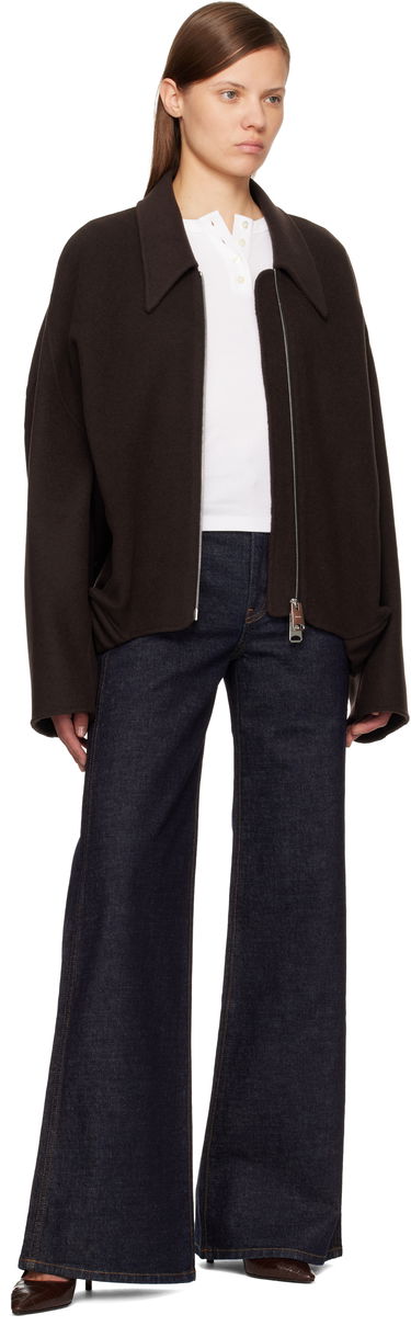 Яке бомбър Khaite Odin Zip Bomber Jacket Кафяво | 6188547, 3