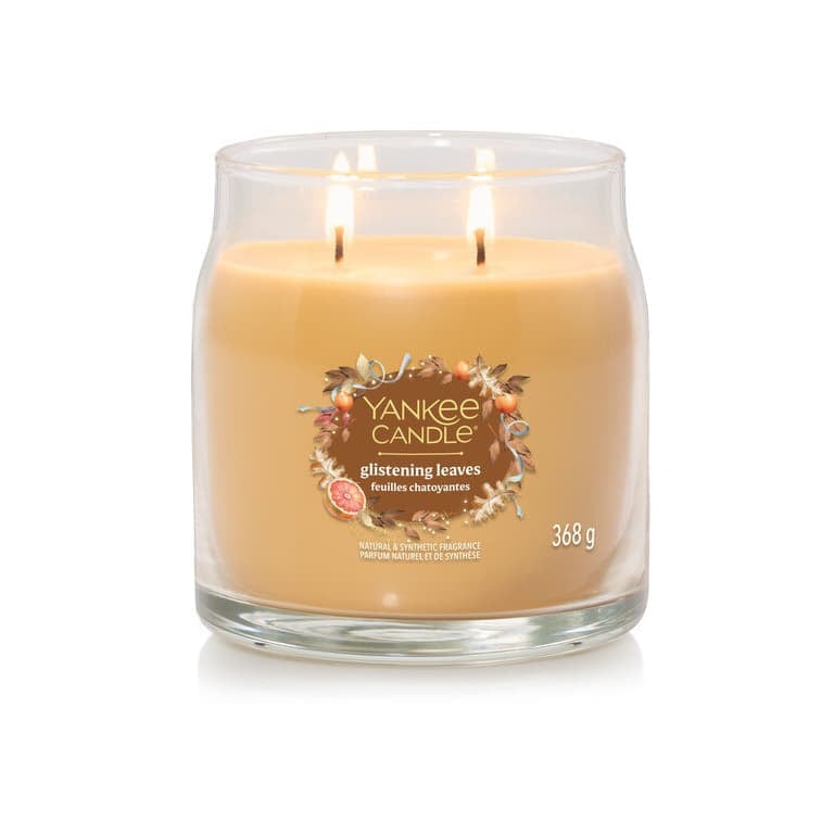 Свещи Yankee Candle Signature Medium Jar 2 Wicks Glistening Leaves 368 g Оранжево
 | 43498