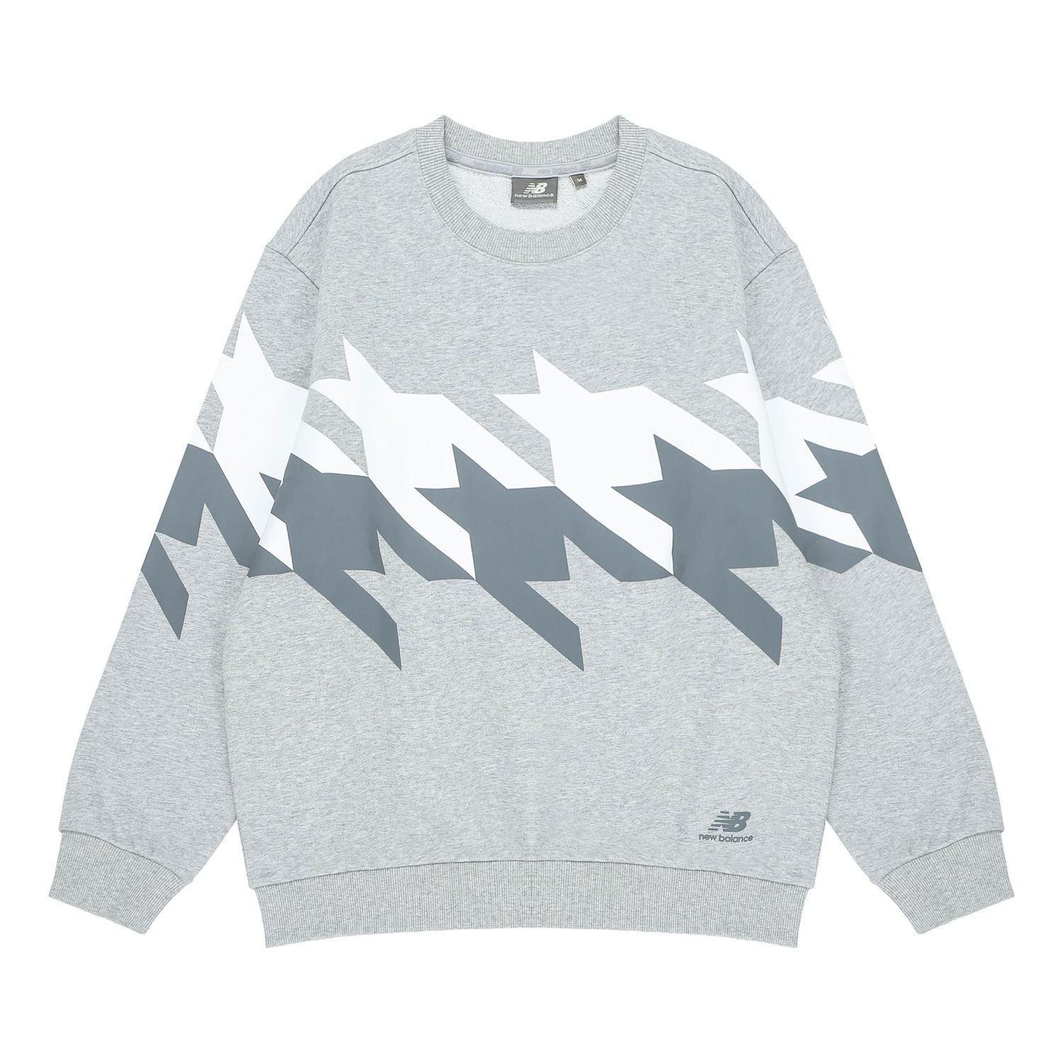 Суитчър New Balance Houndstooth Sweatshirt Сиво | 5CC37253-MGR, 0