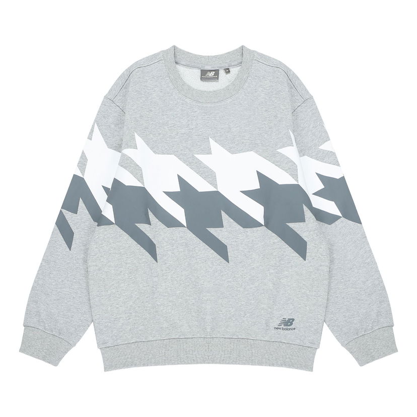 Суитчър New Balance Houndstooth Sweatshirt Сиво | 5CC37253-MGR