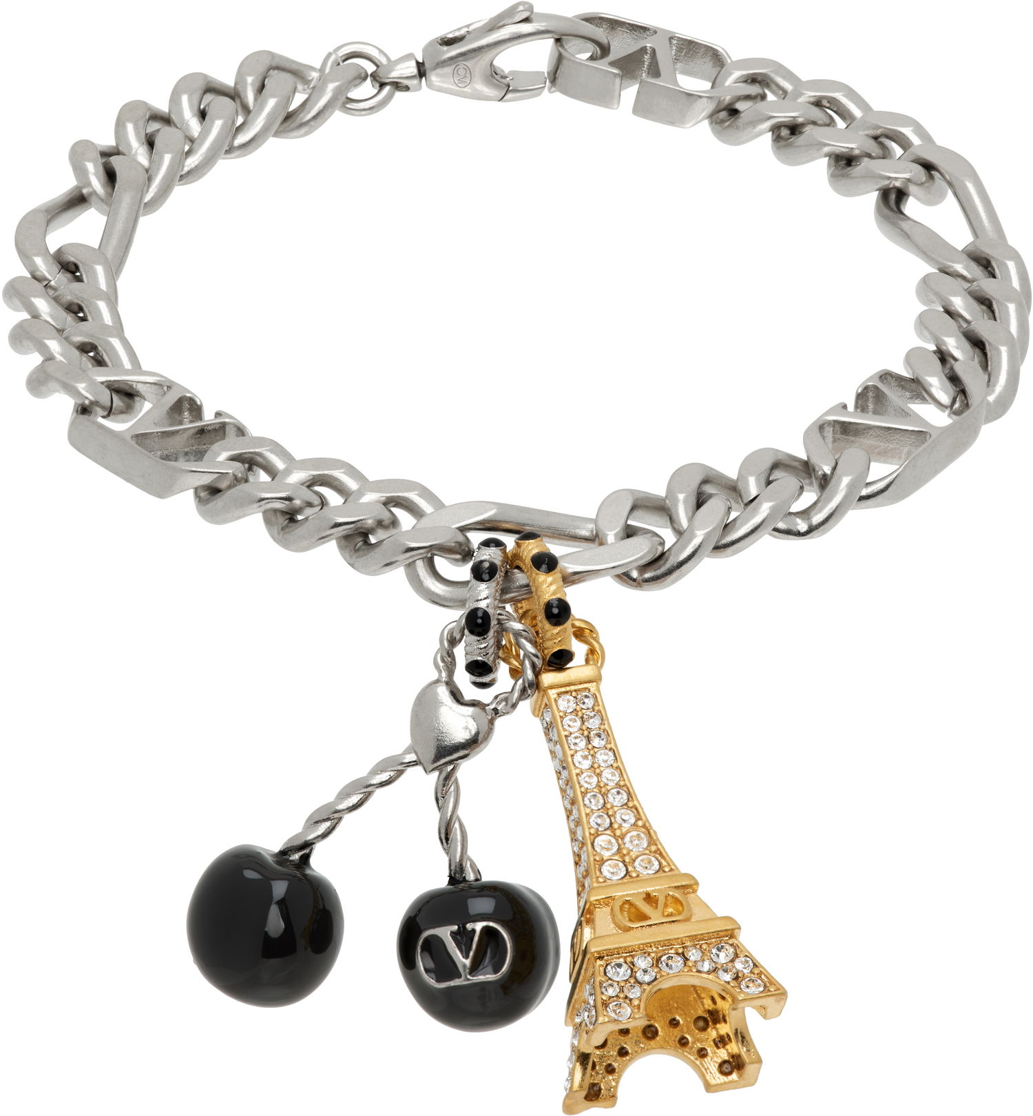 Гривна Valentino Valentino Garavani Chez Valentino Eiffel Tower Charm Bracelet Металик | 7Y2J0AL3VTI, 0