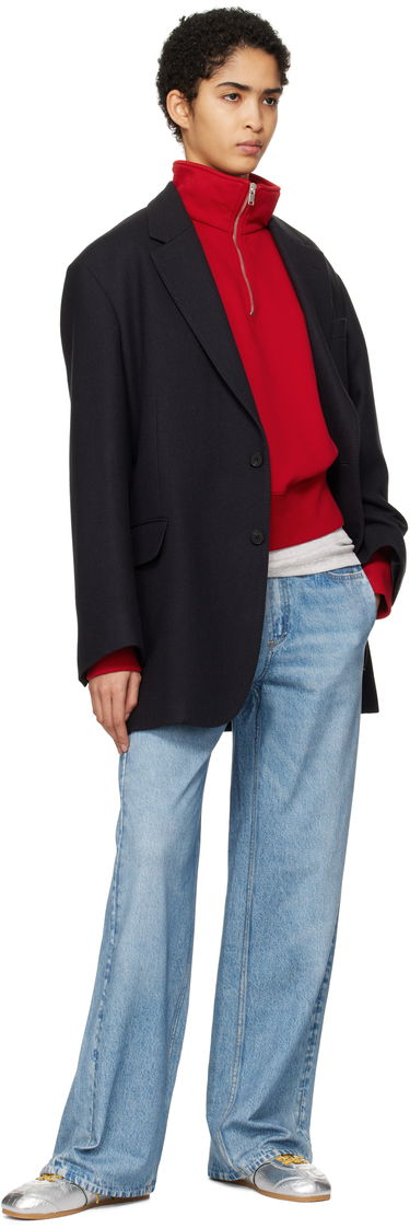 Дънки rag & bone Miramar Terry Wide-Leg Lounge Pants Синьо | WCW24F70028202, 3