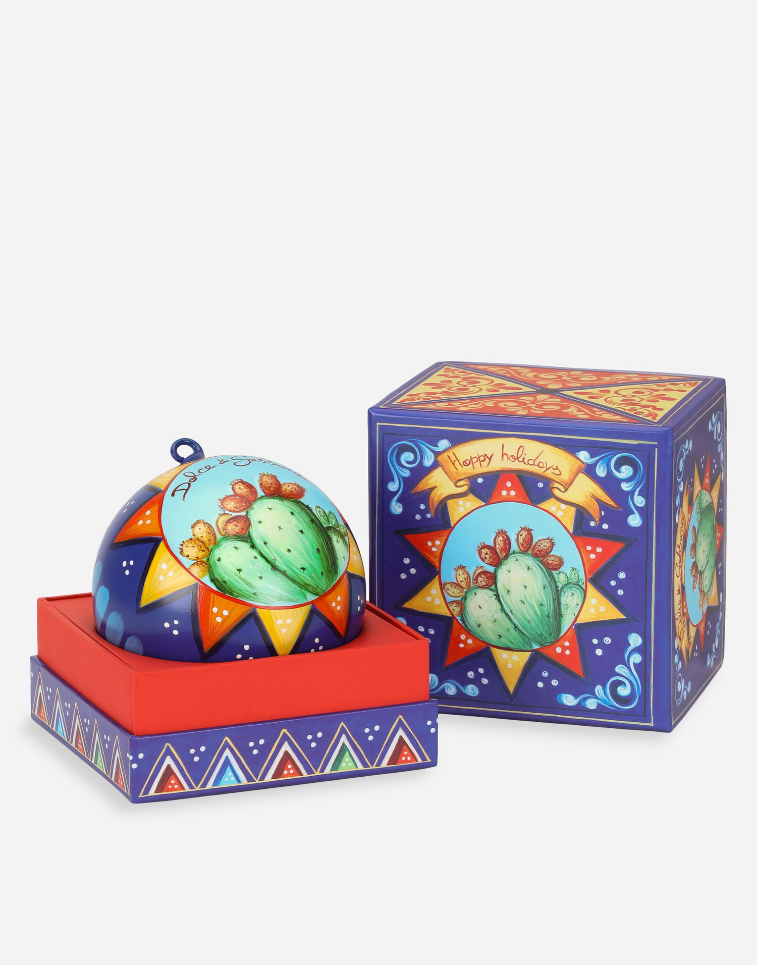 Домашен декор Dolce & Gabbana Dolce & Gabbana Hand-Painted Fico d'India Decorative Glass Ball Многоцветен | TCC204TCAGEUC030, 1