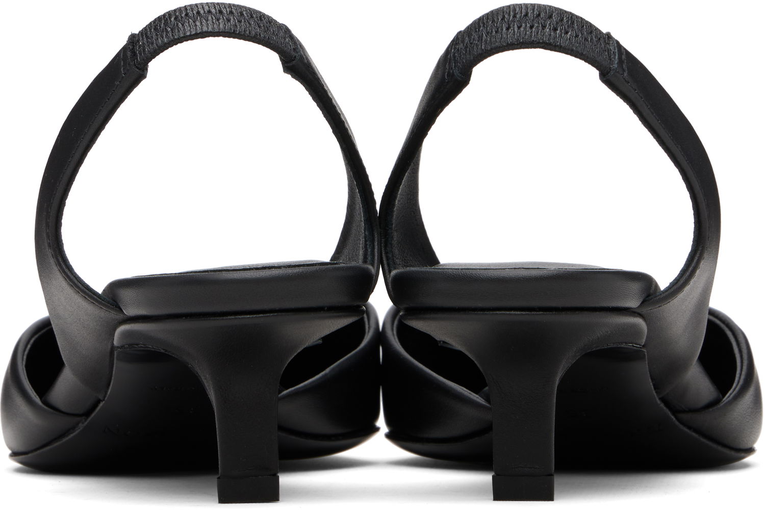 Грижа за обувките Loulou de Saison Loulou de Saison Akila LDS Leather Slingback Heels Черно | AKILA LDS, 1