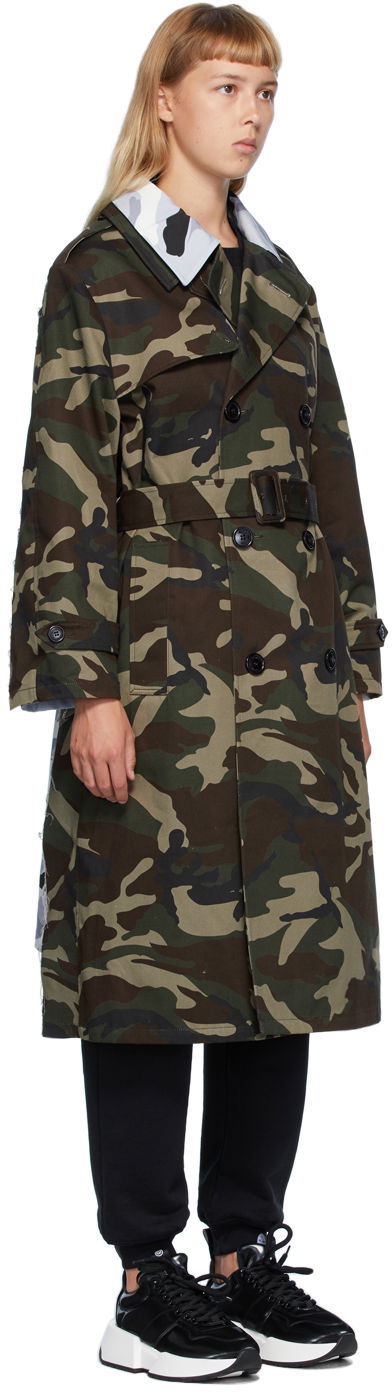 Тренчкот VETEMENTS Vetements Layered Camo Trench Coat Зелено | WAH21JA943, 1