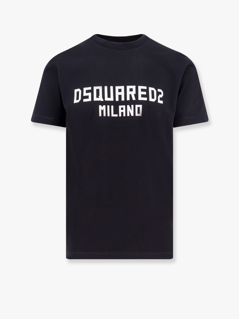 Тениска DSQUARED2 Navy Blue T-Shirt With Logo Print Тъмно синьо | S74GD1418D20020962X