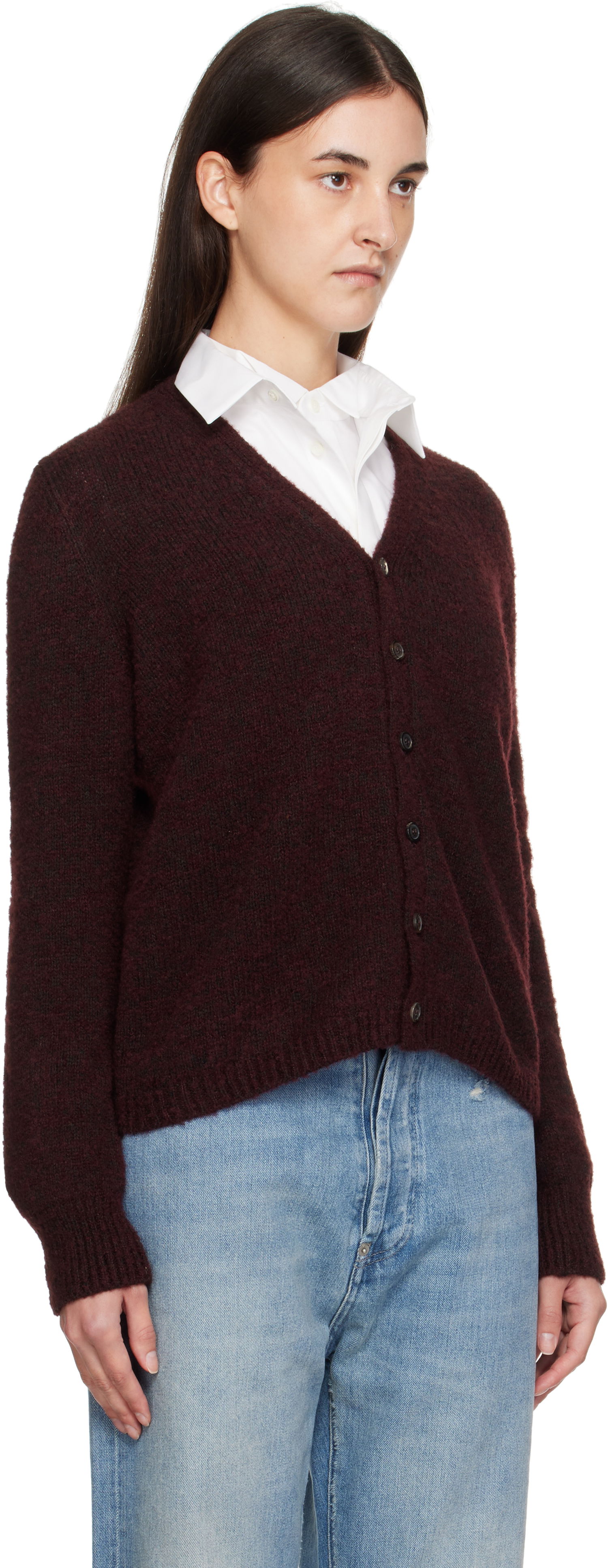 Пуловер Maison Margiela Maison Margiela Wool Cardigan Бургунди | S51HP0023 M13154, 1