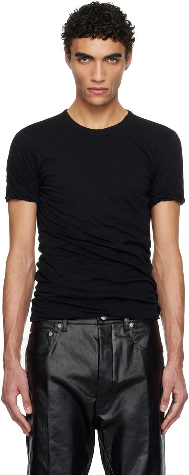 Тениска Rick Owens Rick Owens Porterville Double Short Sleeve T-Shirt Черно | RU01E5256 UC, 0