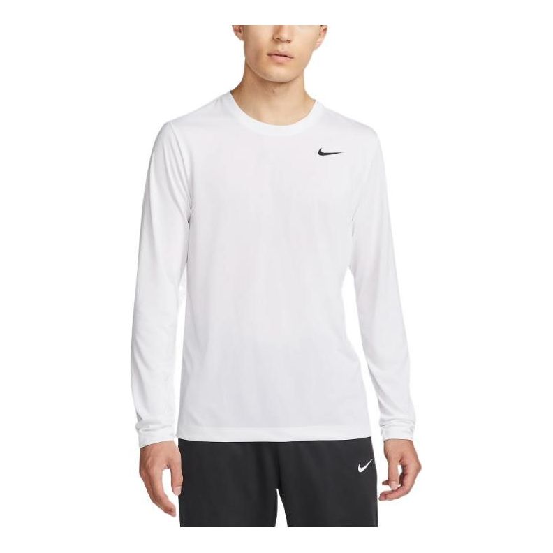Тениска Nike Dri-FIT Logo Long-Sleeve Tee Бяло | DX0994-100