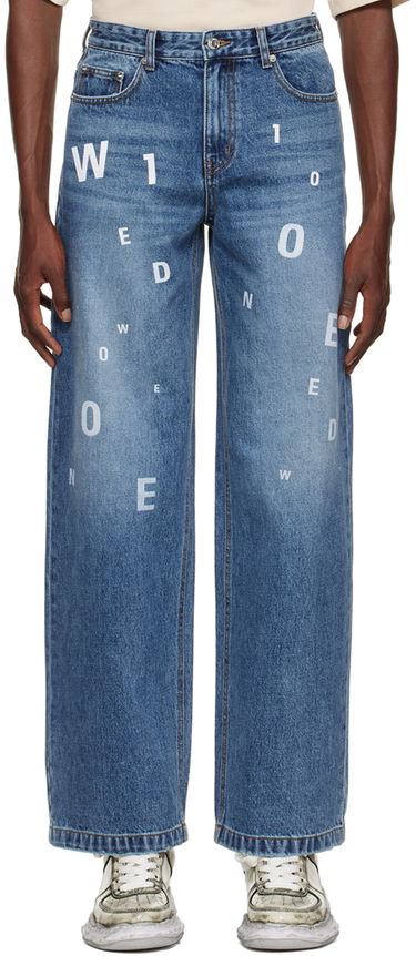 Дънки We11done Printed Jeans Синьо | WD-DP3-22-386-M-NV, 0