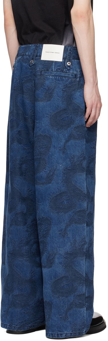 Дънки Feng Chen Wang Feng Chen Wang Dragon Denim Trousers Синьо | FUS17TR14, 2
