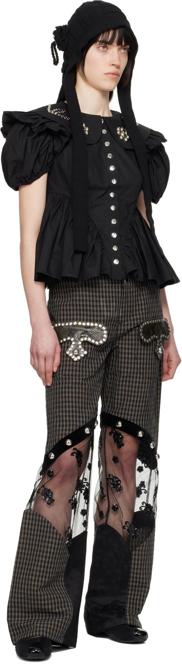 Риза Chopova Lowena Chopova Lowena Lasso Peplum Blouse Черно | 2286, 3