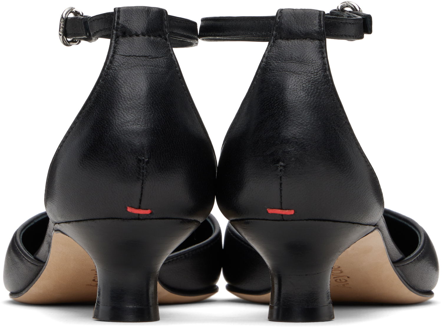 Грижа за обувките Aeyde Aeyde Liz T-Bar Kitten Heels Черно | A11-PU0596001001-225, 1