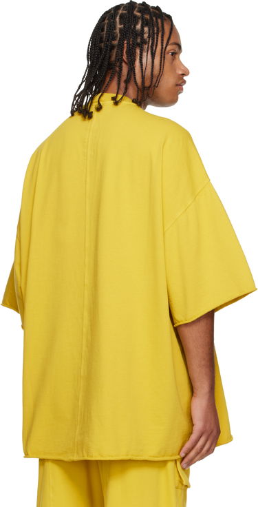 Тениска Rick Owens Concordians Tommy Oversized Raw-Edge Short-Sleeve T-shirt Жълто | DU02E7259 RIG, 2