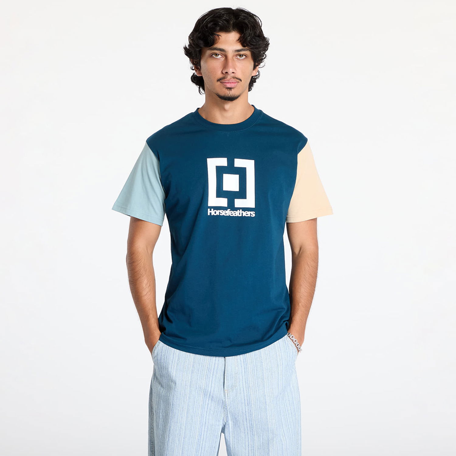 Тениска Horsefeathers Base T-Shirt Multicolor III M Тъмно синьо | SM1345E, 0