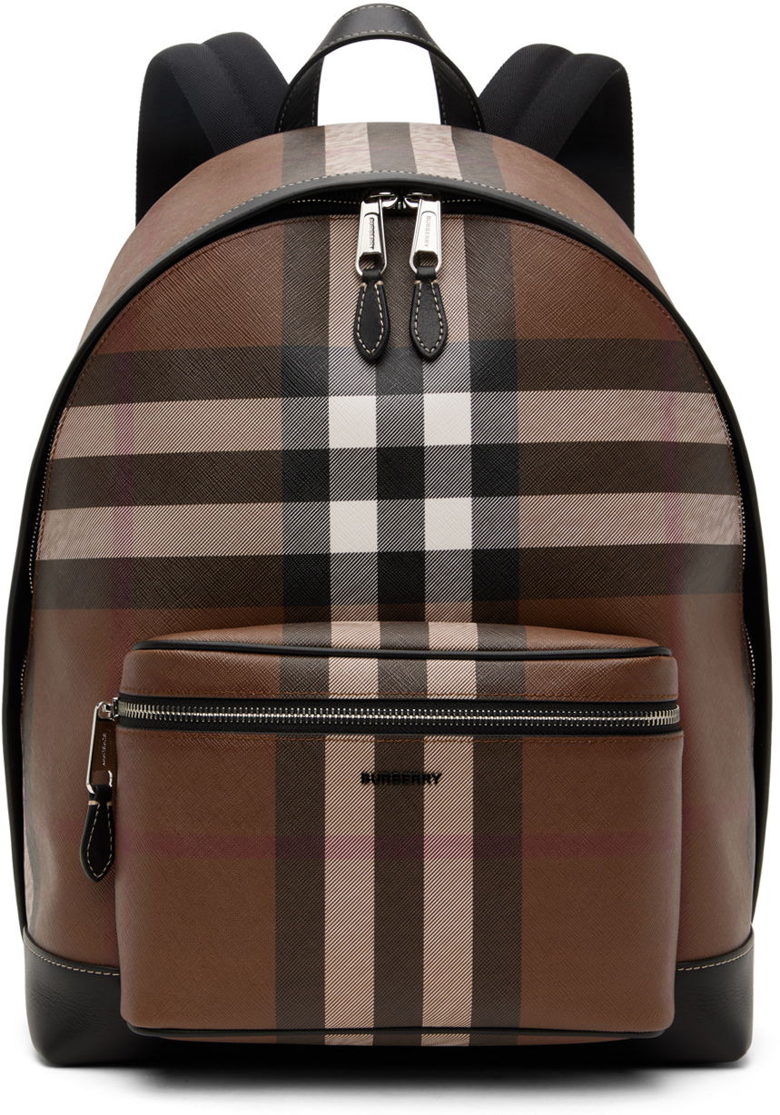 Раница Burberry Check Кафяво | 8051414, 0