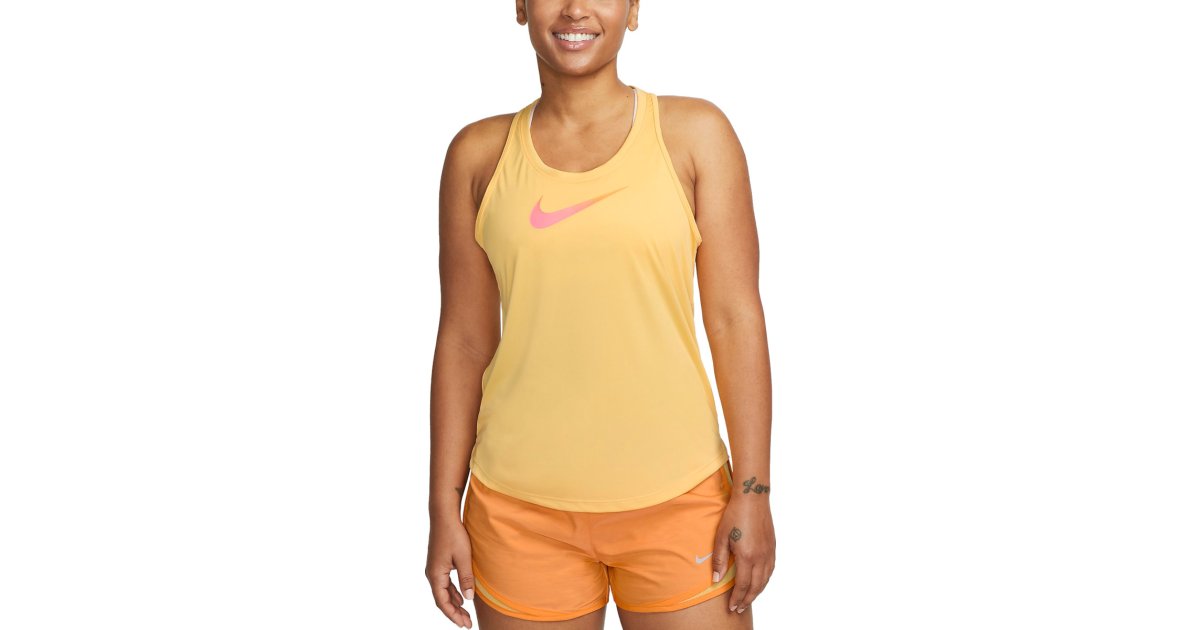 Потник Nike One Dri-FIT Swoosh Tank Top Жълто | dx1027-795, 1