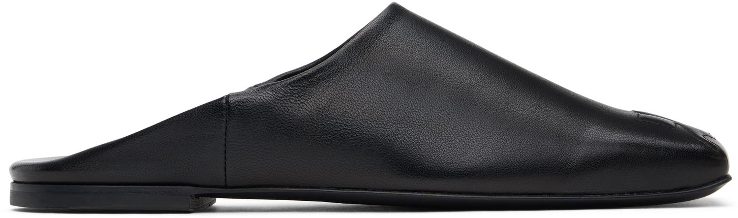 Кецове и обувки Courrèges Courrèges Heritage Leather Mules Черно | 125SCS108AG0030, 0