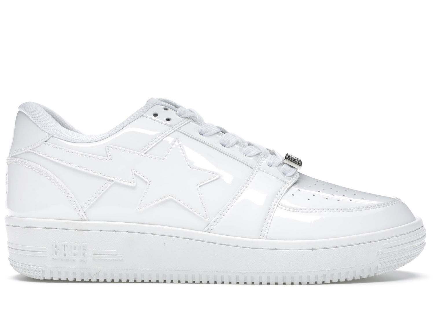 Кецове и обувки BAPE Bape Sta Low "Patent White" Бяло | 1G30191010-WH, 0
