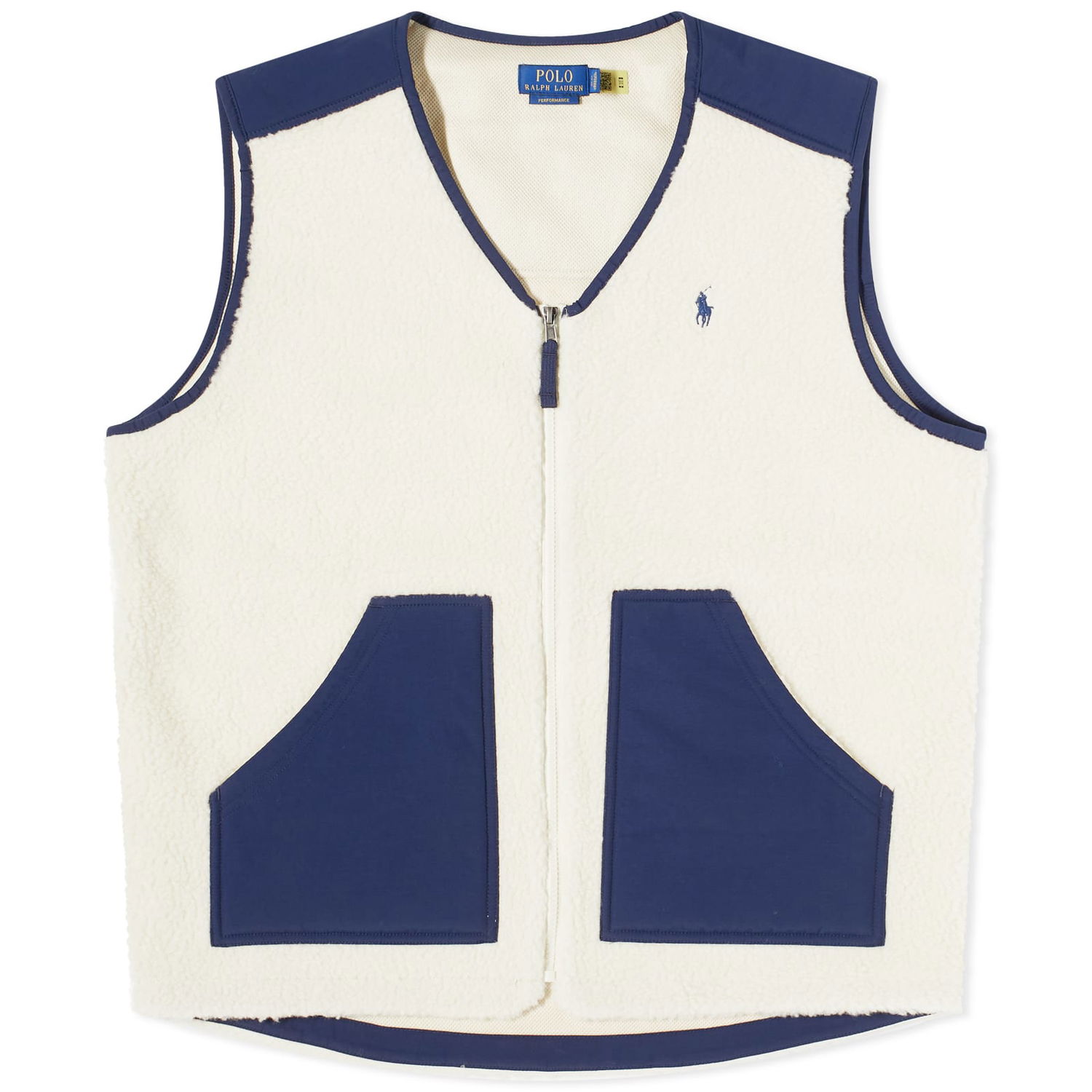 Жилетка Polo by Ralph Lauren Hi-Pile Fleece Vest "Wintercream/Newport Navy" Бежово | 710917546001, 0