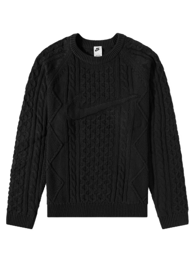 Пуловер Nike Life Cable Knit Sweater Черно | DQ5176-010