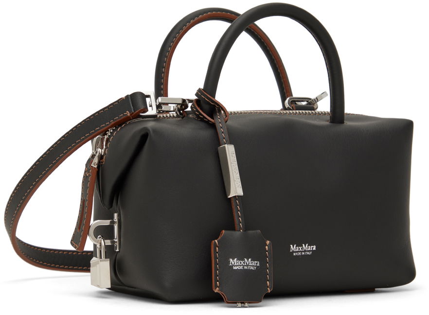 Дамска чанта Max Mara Small Leather Holdall Bag Черно | 2424516081600, 1